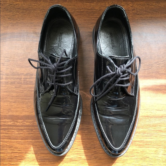 Diesel Shoes - Black Patent Leather Diesel Creeper Shoes